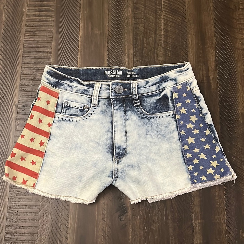Mossimo Patriotic Jean Shorts